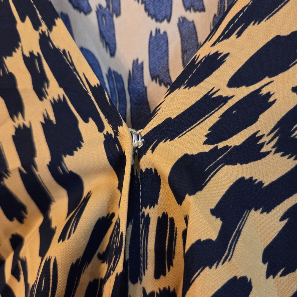 Yellow and Black Patterned Romper - image 9